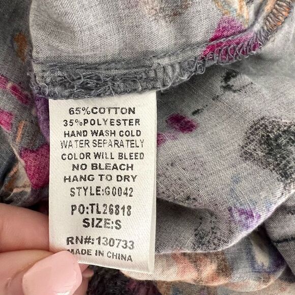 Umgee Women’s‎ Small Floral Ruffle Crochet Off Shoulder Long Maxi Dress Boho - Picture 6 of 9